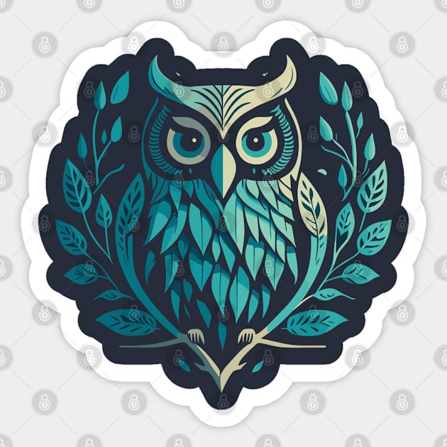 owl artwork Sticker by AOAOCreation